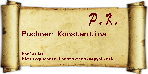 Puchner Konstantina névjegykártya